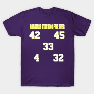 80s Lakers Greatest Starting 5 Ever T-Shirt